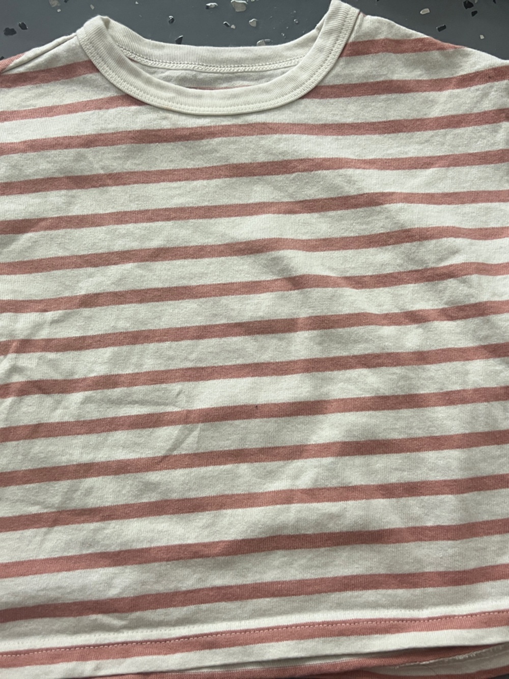 Kids Pink Stripe Short Sleeve Tee